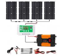 12V-220V Kit Solaire Onduleur 4KW/6KW Avec Panneau 100W Et Contrôleur 50A
