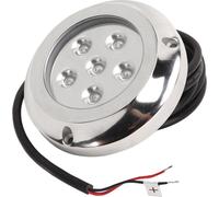 12V 24V Lampe sous-marine pour yacht 316 Acier inoxydable Angle d'éclairage 100° IP68 Etanche 6 LED Chips Eau de mer Dôme arrière Lampe de piscine