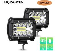12V 60W Phare de Travail, Longue Portee LED, Phare LED Moto, Phare de Travail Voiture, Bar LED Voiture, Feux de Travail