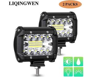 12V 60W Phare de Travail, Longue Portee LED, Phare LED Moto, Phare de Travail Voiture, Bar LED Voiture, Feux de Travail
