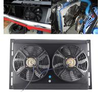 12V 80W Refroidisseur Double Ventilateur Fer Cadre Haute Puissance Eau Réservoir Dissipation de Chaleur Universelle Voiture Modification