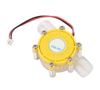 12V DC Générateur de Turbine à Eau Micro-Hydro, Mini Générateur D'énergie Hydraulique, Pompe de Débit d'eau, Chargeur à Faible Bruit (F50 12V Jaune Transparent)