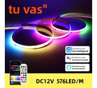 12V Tuya Smart Life App contrôle RGBIC COB LED bande lumineuse bricolage adressable WS2811 IC bande Flexible Ambinet lumière pour Alexa Google