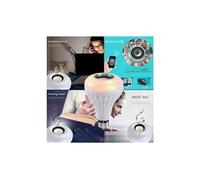 12w led rgb haut-parleur bluetooth sans fil flash light music lamp remote ampoule - blanc