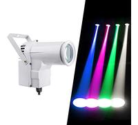 12w RGBW Dmx 512 Projecteur pour Boule à Facettes Lumiere pour Boule a Facette, Moteur Boule à Facette Scene de Spectacle Lumiere Disco, Spot Led Directionnel Faisceau Pinspot Lumiere de Poursuite