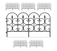 Relaxdays 12x Bordure de jardin plastique noir