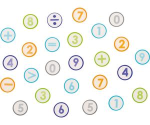 12X BRUNNEN 102740003 Set de gommes 26 pièces "Sac d'école chiffres", multicolore