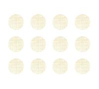 cyclingcolors 12x Cache vis adhésif autocollant diamètre 40mm protection bouchon trou obturateur meuble table chaise maison, Textile beige