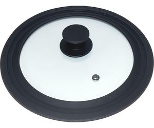 12x couvercle universel 24/26/28cm couvercle de casserole couvercle de poêle couvercle en verre couvercle de cuisson couvercle en silicone noir