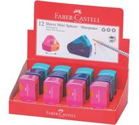 12x Faber-Castell 182714 Taille-crayon simple SLEEVE MINI assorti