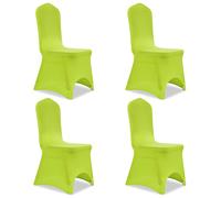 vidaXL Housse de chaise extensible 4 pièces – Vert
