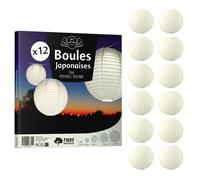 12x Lanterne Papier 30 cm Ivoire - Suspension Boule Papier 30 cm (12'') type Lanterne Japonaise pour Decoration Mariage - 12 pièce