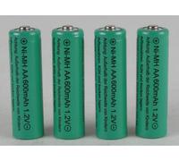 12x Lot de 4 piles rechargeables AA Batteries pour lampes solaires 600mAh 1,2V