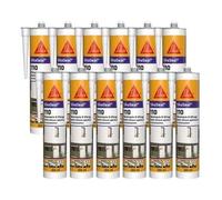12x Mastic silicone SikaSeal 110 Menuiserie & Vitrage 300ml SIKA - Couleur: Translucide