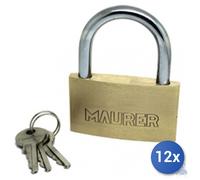 12x Maurer Cadenas En Laiton Type Standard 3 Clés Mm 40