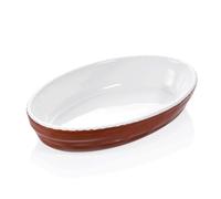12X Moule À Gâteau Ovale 22 X 13,5 X 4 CM Brun, Porcelaine