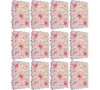 12x mur de fleurs mur de roses artificielles fausses fleurs hortensia mur panneau bricolage mariage rue fond pour arrière drops fond, colonne de fleurs, mariage, fête