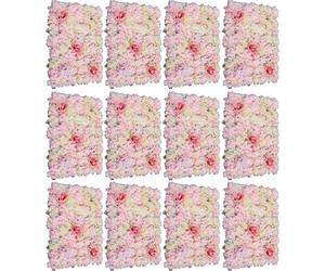 12x mur de fleurs mur de roses artificielles fausses fleurs hortensia mur panneau bricolage mariage rue fond pour arrière drops fond, colonne de fleurs, mariage, fête