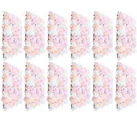 12X mur de roses artificielles mur de fleurs 40x60cm Flower Wall Panels mur de fleurs de roses DIY décoration florale pour le mariage de fond Pink