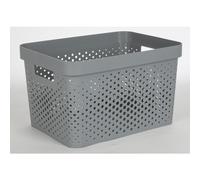 12x Panier 17L Gris Rangement Paniers Caisses à jouets Ordre Boîtes Étagère Cuisines