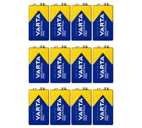 12 piles R9V R-9 6LR61 9V R-9 alcalines Varta Industrial Pro