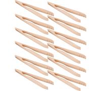 12x Pince à griller en bois de hêtre naturel 36cm Accessoires pour grillades Pince à saucisses à servir Pince à dresser Pince de cuisine vissée