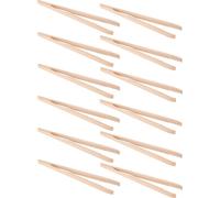 12x Pince à griller en bois de hêtre naturel 48cm Accessoires pour grillades Pince à saucisses à servir Pince à dresser Pince de cuisine vissée
