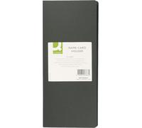 12x Q-Connect® KF03663 Porte-cartes de visite noir pour 96 cartes
