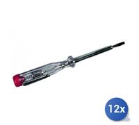 12X Tournevis Cherche-Phase Maurer Clip En Métal Mm 140 - Volt 110/500