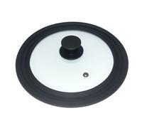 12x couvercle universel 24/26/28cm couvercle de casserole couvercle de poêle couvercle en verre couvercle de cuisson couvercle en silicone noir