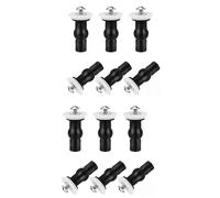 12X Vis de Siège de Toilette, Charnières de Fixation de Dessus de Vis en Caoutchouc Expansibles Universelles Raccord WC Trou Borgne Rondelles en