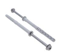 12x120 Vis Bouchon Fast-K Torx Hexagonales et Keple 25 Packs de vis de Fixation Murale avec vis à Béton en Acier Inoxydable Vis d'ancrage Mural et Ensemble de Chevilles de Fixation Murale pour Briques