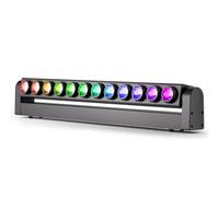 12x20W RGBW Lyre LED Beam Wallwasher Lumière, d-mx512(7/11/55CH)/Contrôle Sonore Actif Y-axis 180° Barre Lumineuse Professionnelle pour Scène Discothèque Soirée Concert