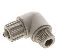 12x6mm & G1/2'' Raccord à compression coude en PP avec filetage mâle 10 bar PVC et PA
