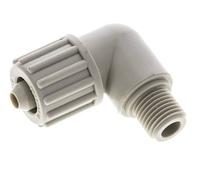12x6mm & G1/4'' Raccord à compression coude en PP avec filetage mâle 10 bar PVC et PA