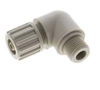 12x6mm & G3/8'' Raccord à compression coude en PP avec filetage mâle 10 bar PVC et PA