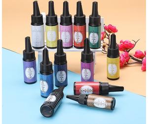 13 couleurs 25g Cristal UV Résine Type dur Ultraviolet Kehrencure Colle activée Bricolage Bijoux - Marron