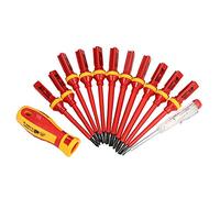13 Pcs 1000 V interchangeables Ensemble de Tournevis Isolés avec magnétique à Fente Phillips pozidriv Embouts Torx électricien Outils de Réparation kit