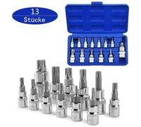 13 Pcs Torx Bit Socket Set T8-T70 S2 Acier Clés à Douille Hexagonal Torx Socket Shank Tool Tournevis Bit Set