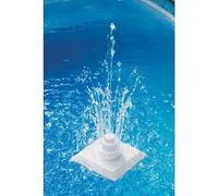13 pièces Fontaine de piscine grecque réglable en hauteur blanche en polypropylène résistant au chlore avec base flottante et tuyau pour décoration de piscine et refroidissement
