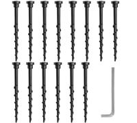 13 Pièces Vis Pour Terre 13.7cm Vis de Station de Charge Tondeuse à Gazon | avec 1 Clé Vis Terre pour Vis Ancrage Sol Terre Connecter Borne Recharge Outils Jardinage Compatible 105 305 308