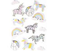 13 stickers 3D - Licornes 5 cm Multicolore G