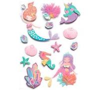 13 stickers 3D sirènes 6 cm Violet G