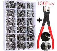 130/80/45 pièces en acier inoxydable oreille pince continue entraînement à vis sans fin tuyau d'eau de carburant colliers de serrage Clips 1PC pince de serrage pince de serrage set2