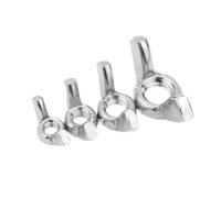 130 pièces écrous à oreilles en acier inoxydable 304, écrou papillon filetage métrique M3 M4 M5 M6 M8 M10 de fixation serrage manuel Pour Bricolage(M4)
