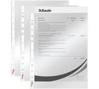 [13089] Esselte Sachet de 100 pochettes perforées A4 en polypropylène lisse 4...