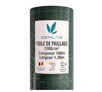 130g/m2 Toile Bache de paillage tissée Anti-Mauvaises Herbes Largeur 1,38m Longueur 100m
