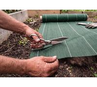 130g/m2 Toile Bache de paillage tissée Anti-Mauvaises Herbes Largeur 3,3m Longueur 10m