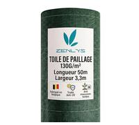 130g/m2 Toile Bache de paillage tissée Anti-Mauvaises Herbes Largeur 3,3m Longueur 50m