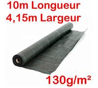 130g/m2 Toile Bache de paillage tissée Anti-Mauvaises Herbes Largeur 4 15m Longueur 10m
